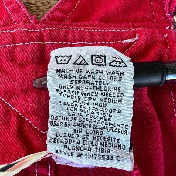 Vintage In Design Kids Alligator Frog Shortalls Overalls 24 Mo Red Friends GUC - Picture 12 of 13